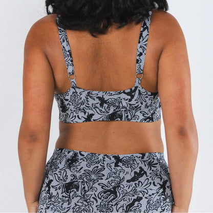 The Racy & Lacy | Provocative Lace Print Boob Hammock™ Plunge Bralette