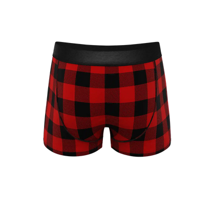 The Red & Black Lumberjack | Buffalo Check Ball Hammock® Pouch Trunks Underwear