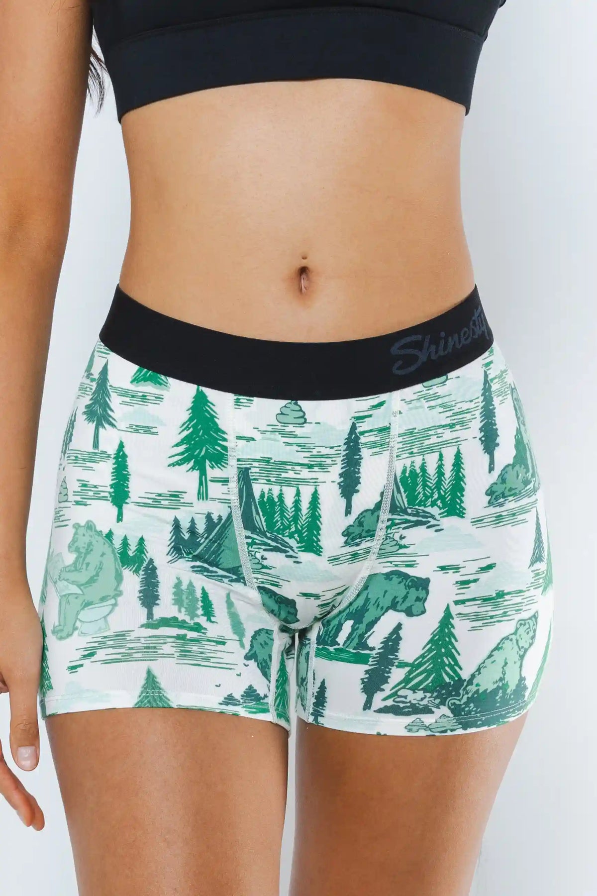 The Does A Bear | Green Toilet Bear Women’s Boxers