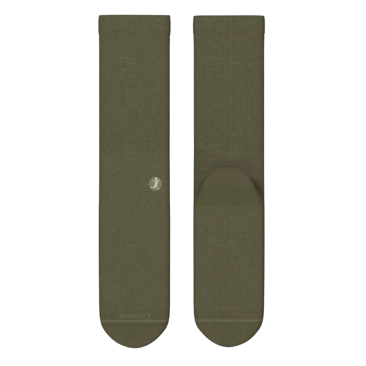 The Fields Of Green | Oil Green Heel Hammock™ Crew Socks