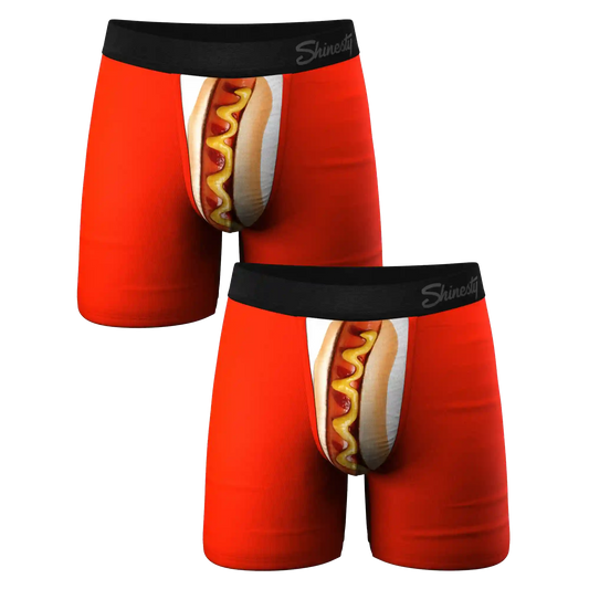 The Coney Islands | Hot Dog Ball Hammock® Boxer Couples Matching Underwear 2 Pack