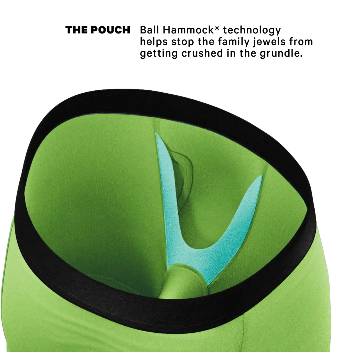 The Supernova | Bright Green Ball Hammock® Boxer - Long Leg