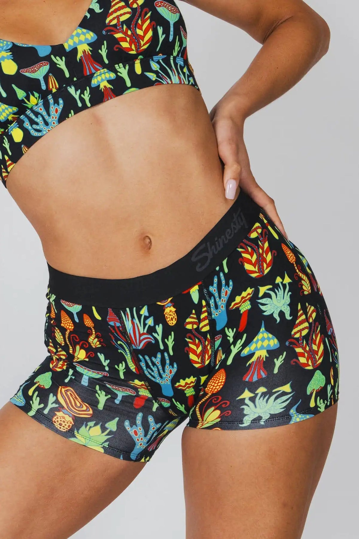 The Super Shroom | Neon Mushrooms Women’s Boxers
