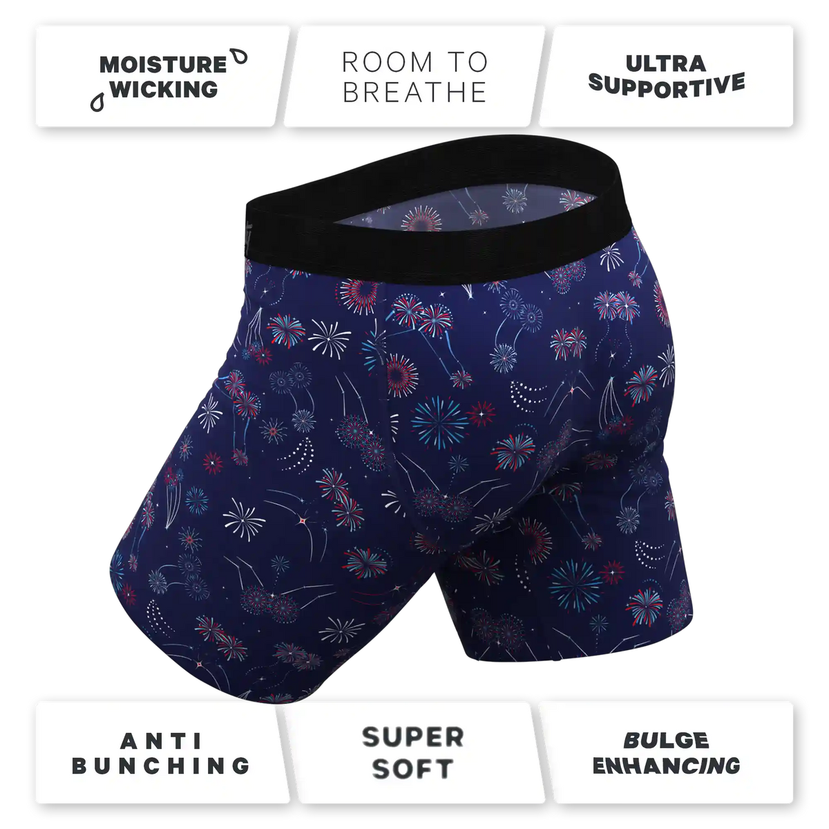 The Pyrotecnips | Naughty Fireworks Ball Hammock® Boxer - Long Leg