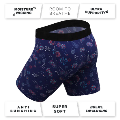 The Pyrotecnips | Naughty Fireworks Ball Hammock® Boxer - Long Leg