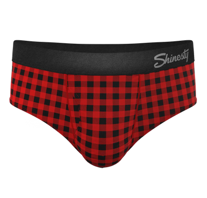 The Cardinal | Micro Buffalo Check Ball Hammock® Pouch Underwear Briefs