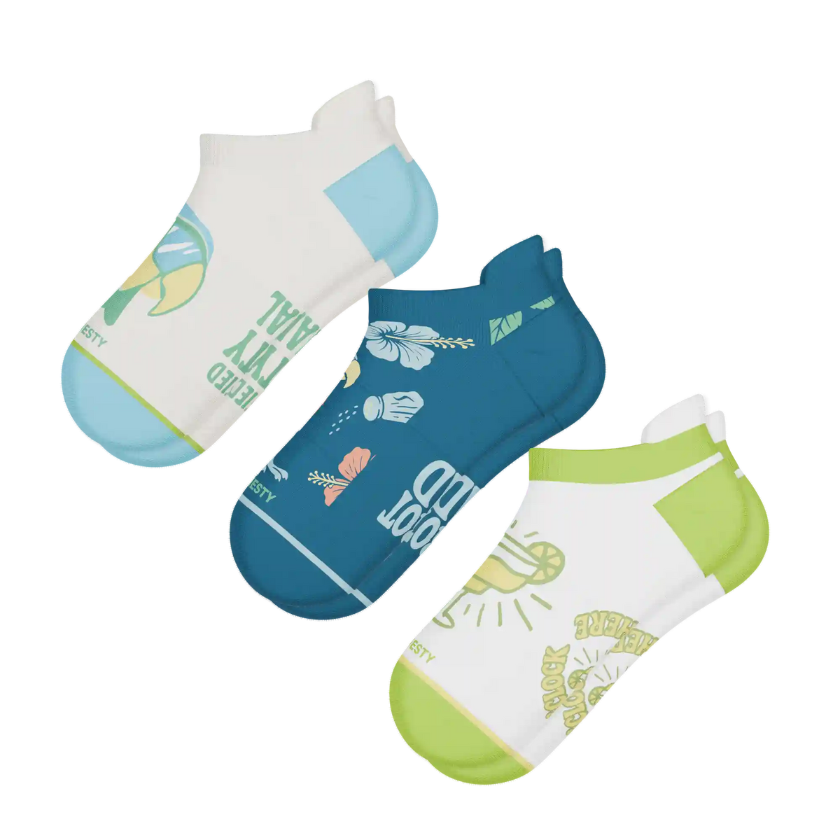 The Toes in the Sand | Heel Hammock™ Ankle Socks 3 Pack