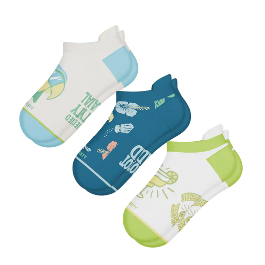 The Toes in the Sand | Heel Hammock™ Ankle Socks 3 Pack