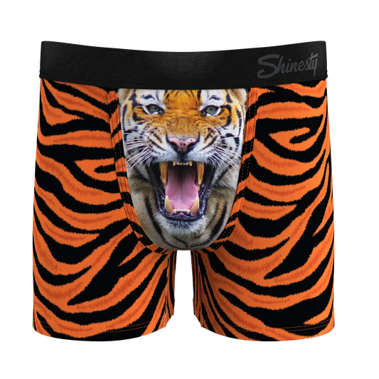 The Feral Feline | Tiger Print Youth Boxer Briefs