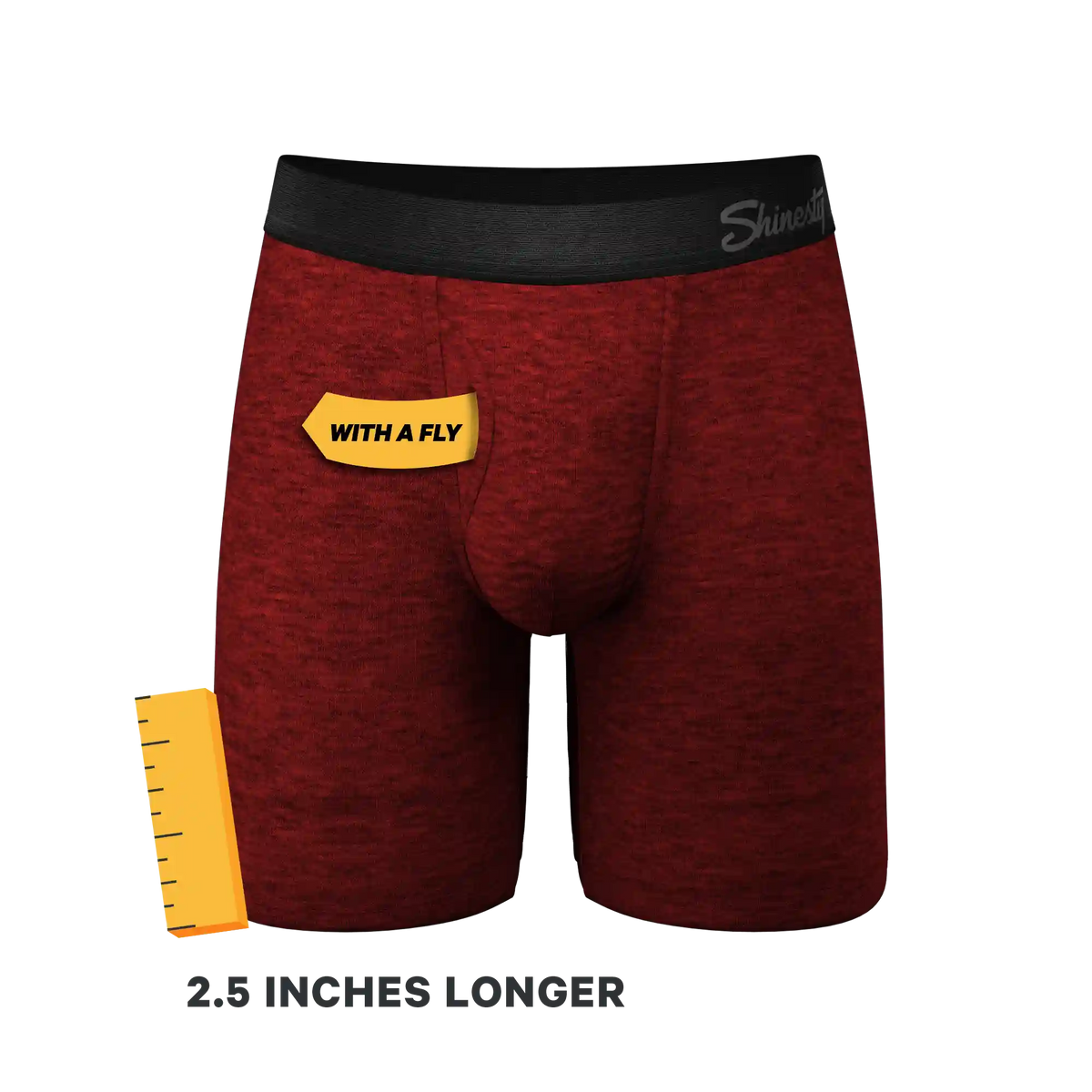 The Romeo | Red Heather Ball Hammock® Boxer - Long Leg