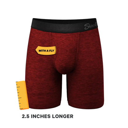 The Romeo | Red Heather Ball Hammock® Boxer - Long Leg