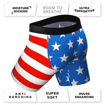 The Mascot | American Flag Ball Hammock® Boxer - Long Leg