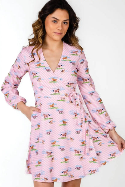 The Supreme Steed | Derby Horses Wrap Dress