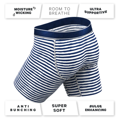 The Sailor | Nautical Stripe Ball Hammock® Boxer - Long Leg