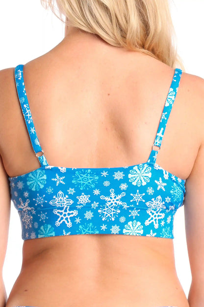 The Melt In Your Mouth | Glow In The Dark Naughty Snowflakes Boob Hammock™ Scoop Bralette