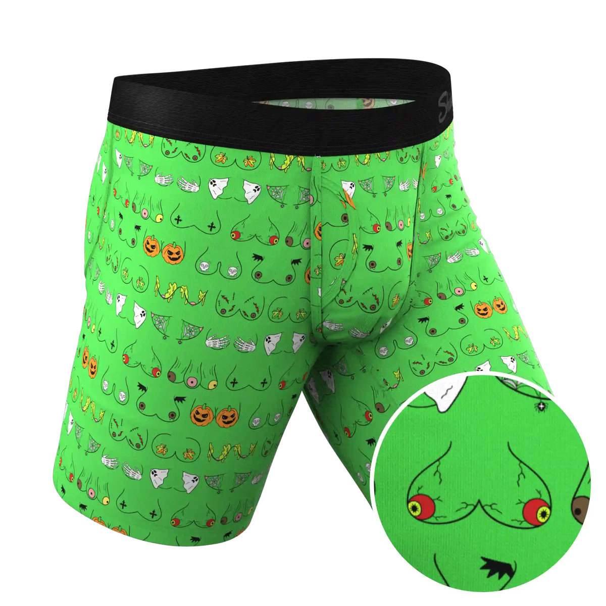 The Haunted Honkers | Halloween Bust Ball Hammock® Boxer - Long Leg