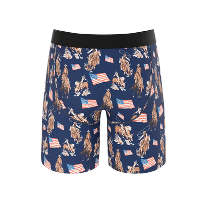 The Bootstraps & Chaps | Americana Cowboy Ball Hammock® Boxer - Long Leg
