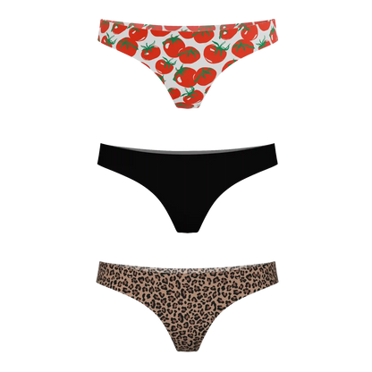 The For the Girls | Women's Thong Underwear 3 Pack