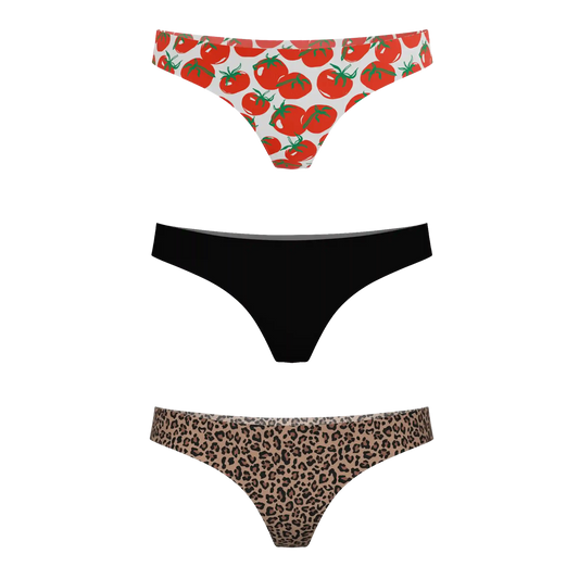 The For the Girls | Women's Thong Underwear 3 Pack