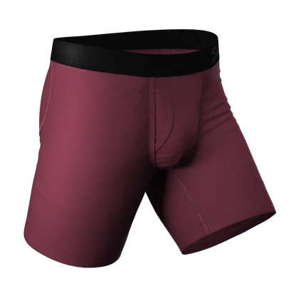 The Bordeaux | Mauve Ball Hammock® Boxer - Long Leg