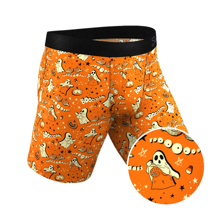 The Paranormal Entitty | Ghost Busts Ball Hammock® Boxer - Long Leg