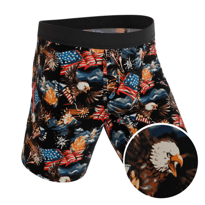 The Declaration | Americana Eagles Ball Hammock® Boxer - Long Leg