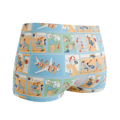 The Improper Protocol | Airplane Pamphlet Modal Boyshort Underwear