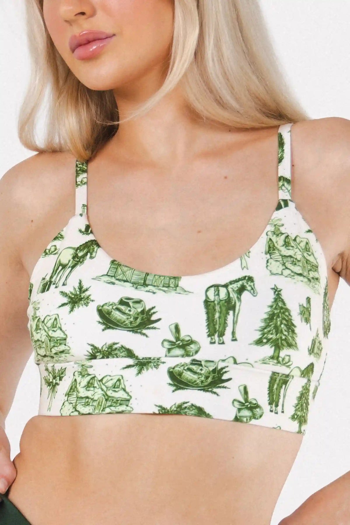 The Western Wonderland | Western Toile Boob Hammock™ Scoop Bralette