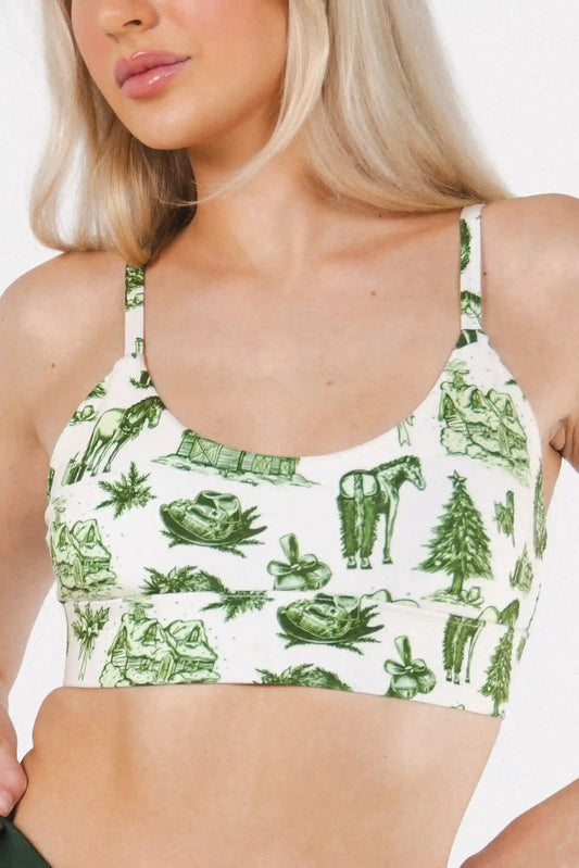 The Western Wonderland | Western Toile Boob Hammock™ Scoop Bralette