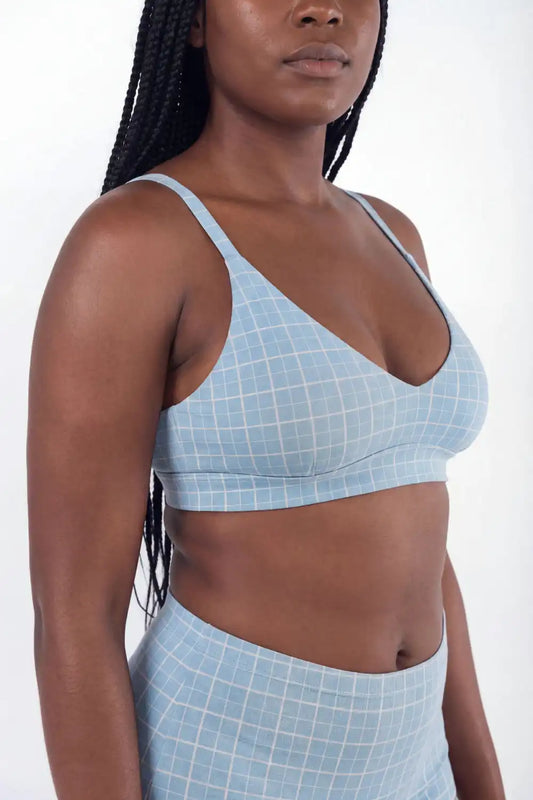 The Spick & Span | Window Pane Plaid Boob Hammock™ Plunge Bralette