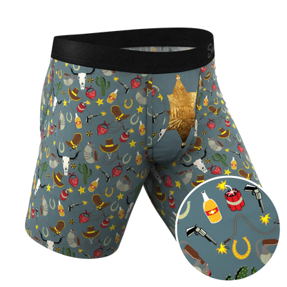 The Giddy Up | Sheriff Badge Ball Hammock® Boxer - Long Leg