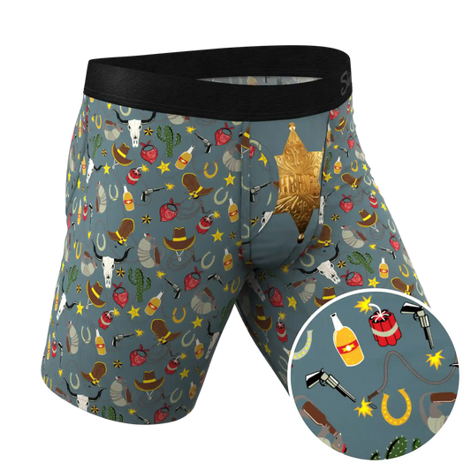 The Giddy Up | Sheriff Badge Ball Hammock® Boxer - Long Leg