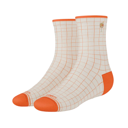 The Aperolaholic | Spritz Heel Hammock™ Quarter Crew Socks