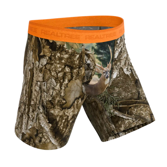 The Wild Game | Realtree x Shinesty Neon Orange Ball Hammock® Boxer - Long Leg