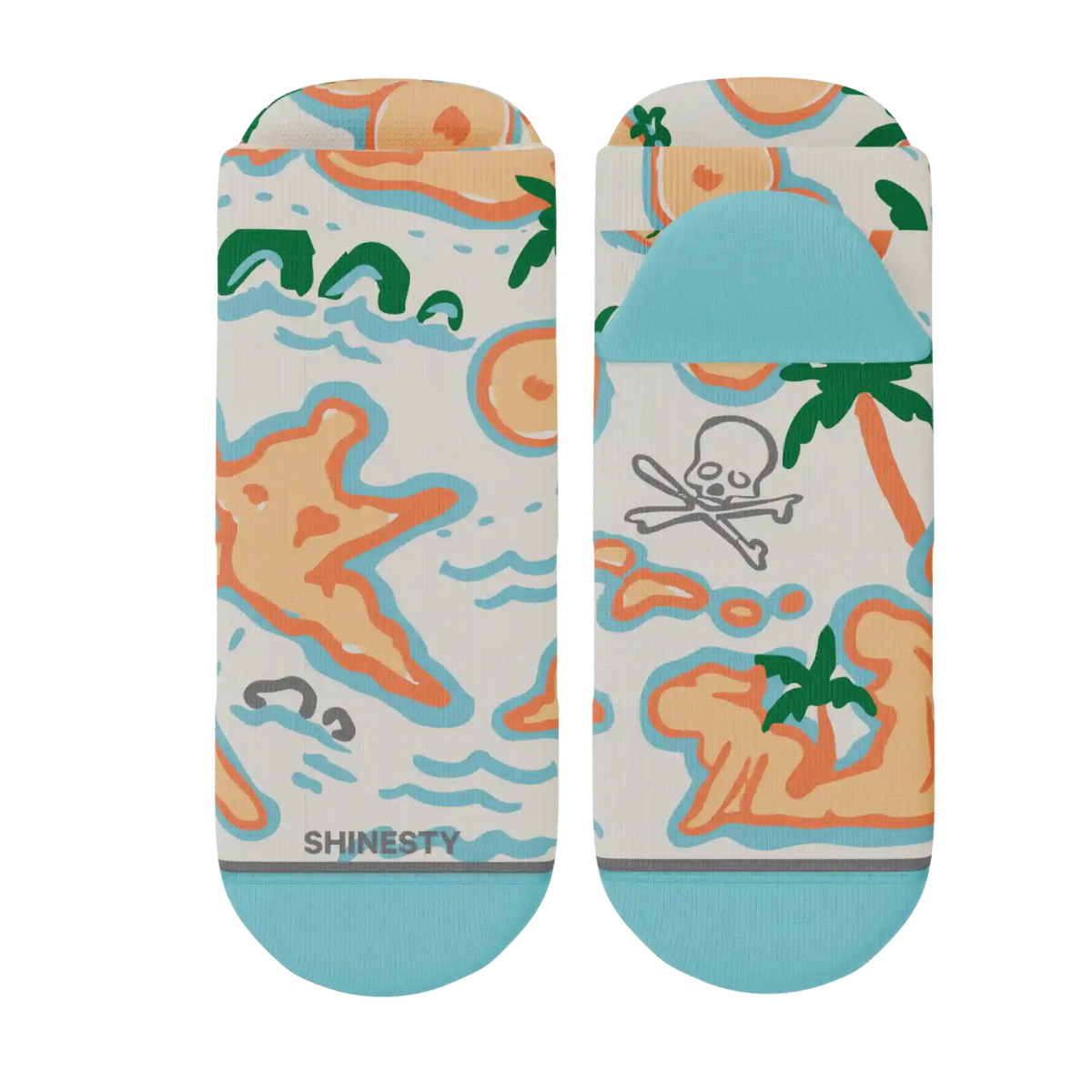 The Pirate's Booty | Naughty Map Heel Hammock™ Ankle Socks