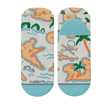 The Pirate's Booty | Naughty Map Heel Hammock™ Ankle Socks