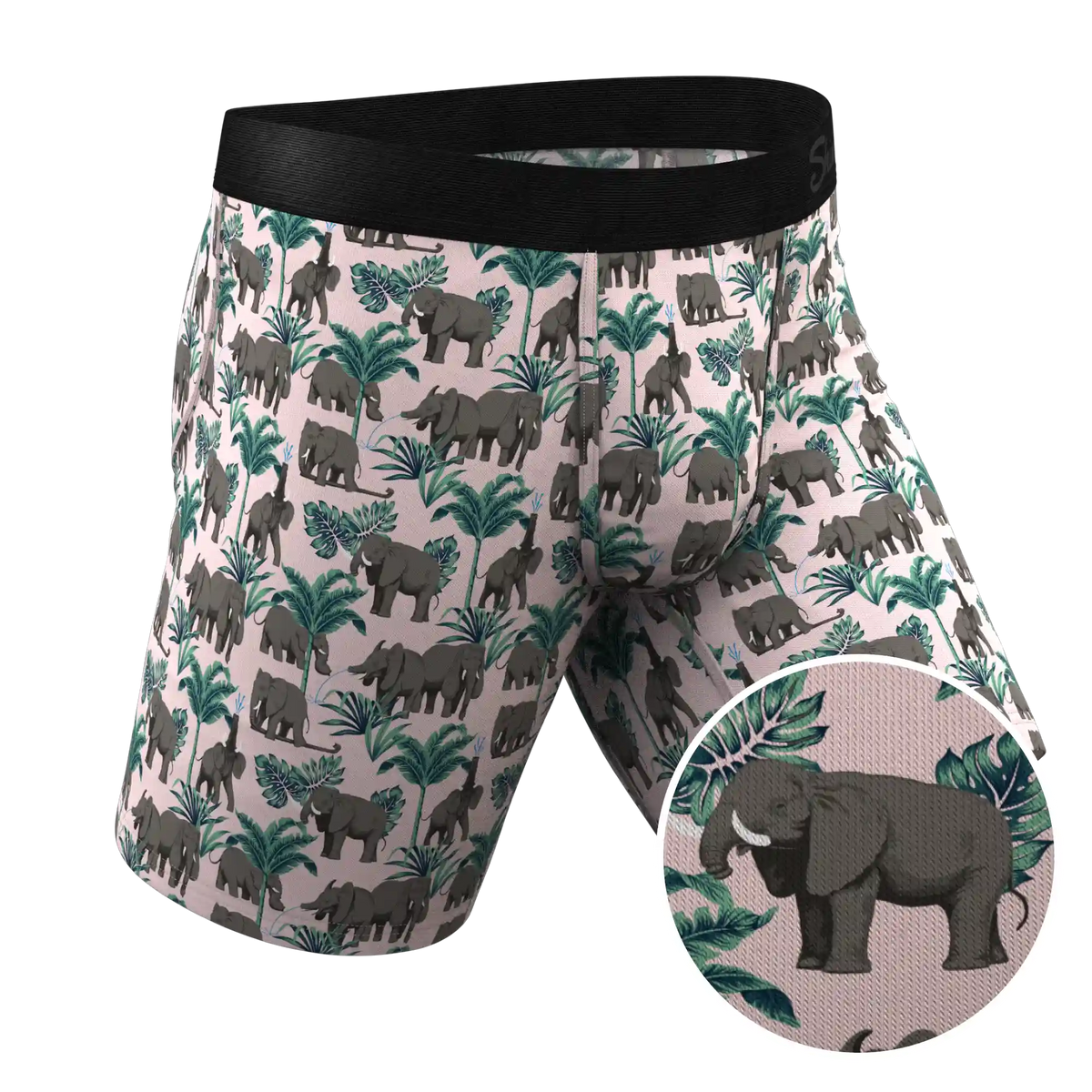 The Maximus | Tropical Elephant Ball Hammock® Boxer - Long Leg