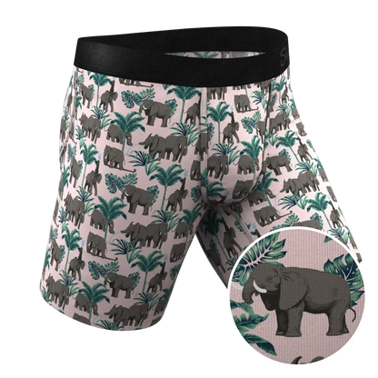 The Maximus | Tropical Elephant Ball Hammock® Boxer - Long Leg