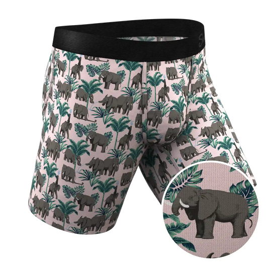 The Maximus | Tropical Elephant Ball Hammock® Boxer - Long Leg
