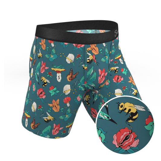 The Pollination Station | Birds and Bees Ball Hammock® Boxer - Long Leg