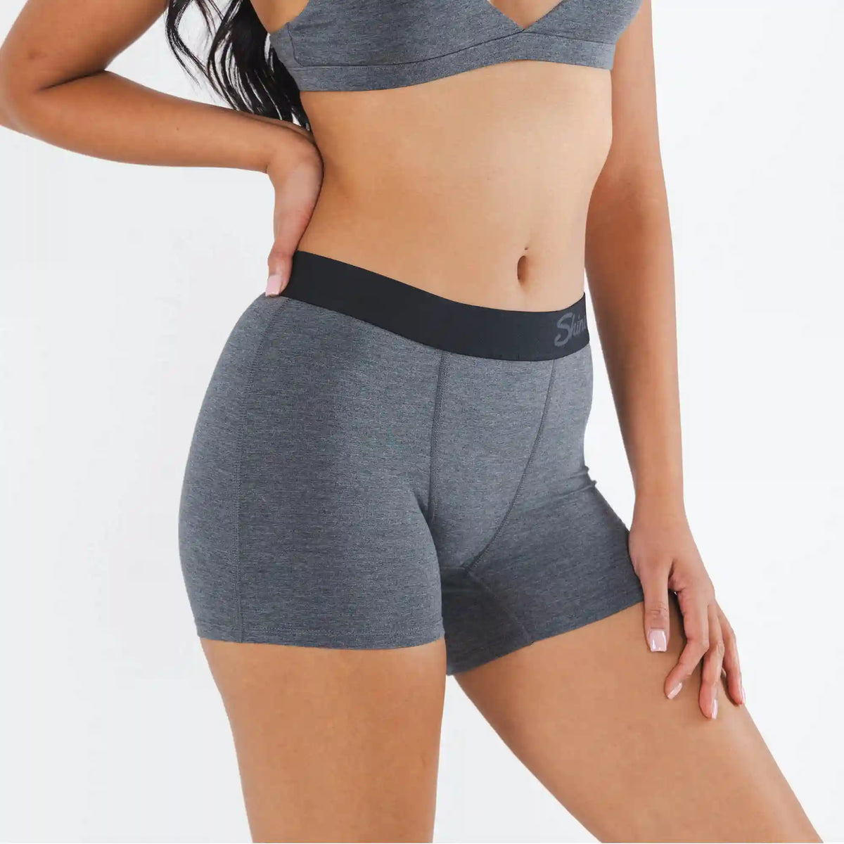 The Basalt | Heather Charcoal Women’s Boxers