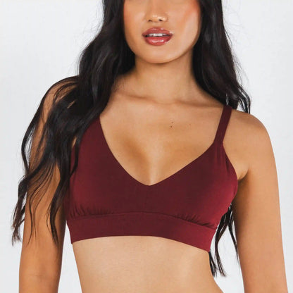 The Sommelier | Burgundy Boob Hammock™ Plunge Bralette