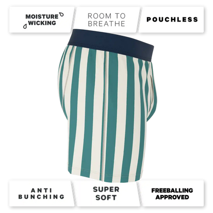 The Nantucket | Green Dock Stripe Boxers