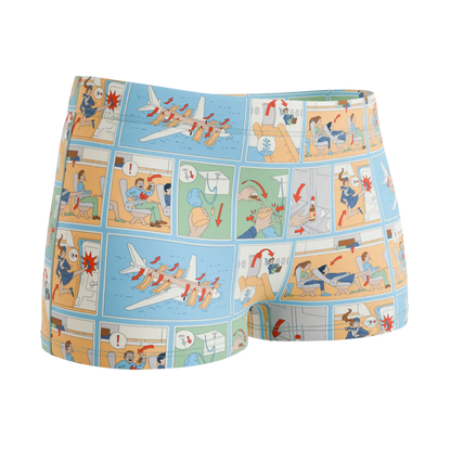 The Improper Protocol | Airplane Pamphlet Modal Boyshort Underwear