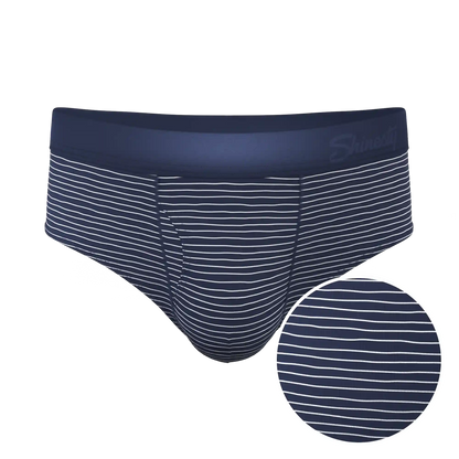 The Cheek Streak | White Stripe Ball Hammock® Pouch Underwear Briefs