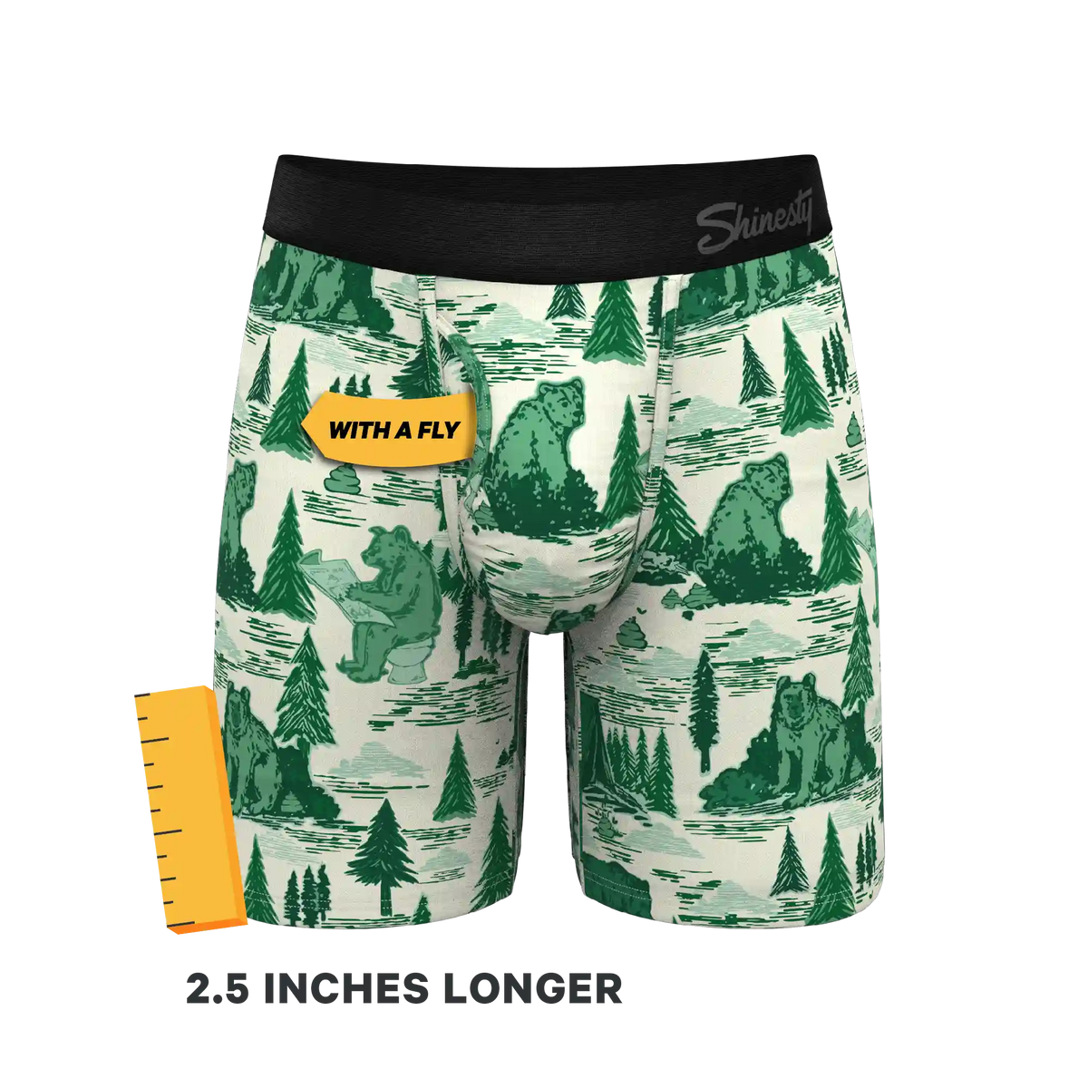 The Does A Bear | Green Toilet Bear Ball Hammock® Boxer - Long Leg