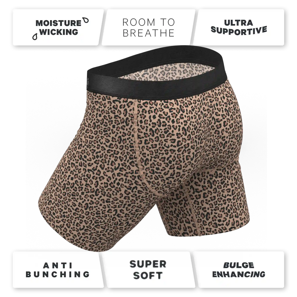 The Wild Cat | Leopard Print Ball Hammock® Boxer - Long Leg