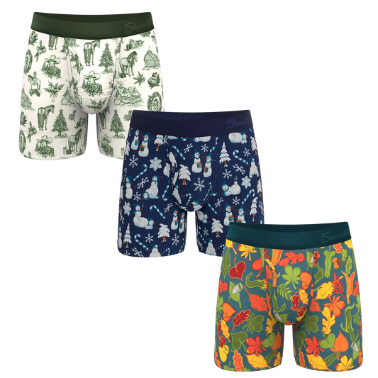 The Xmas Cheer | Ball Hammock® Pouch Boxer Briefs with Fly 3 Pack