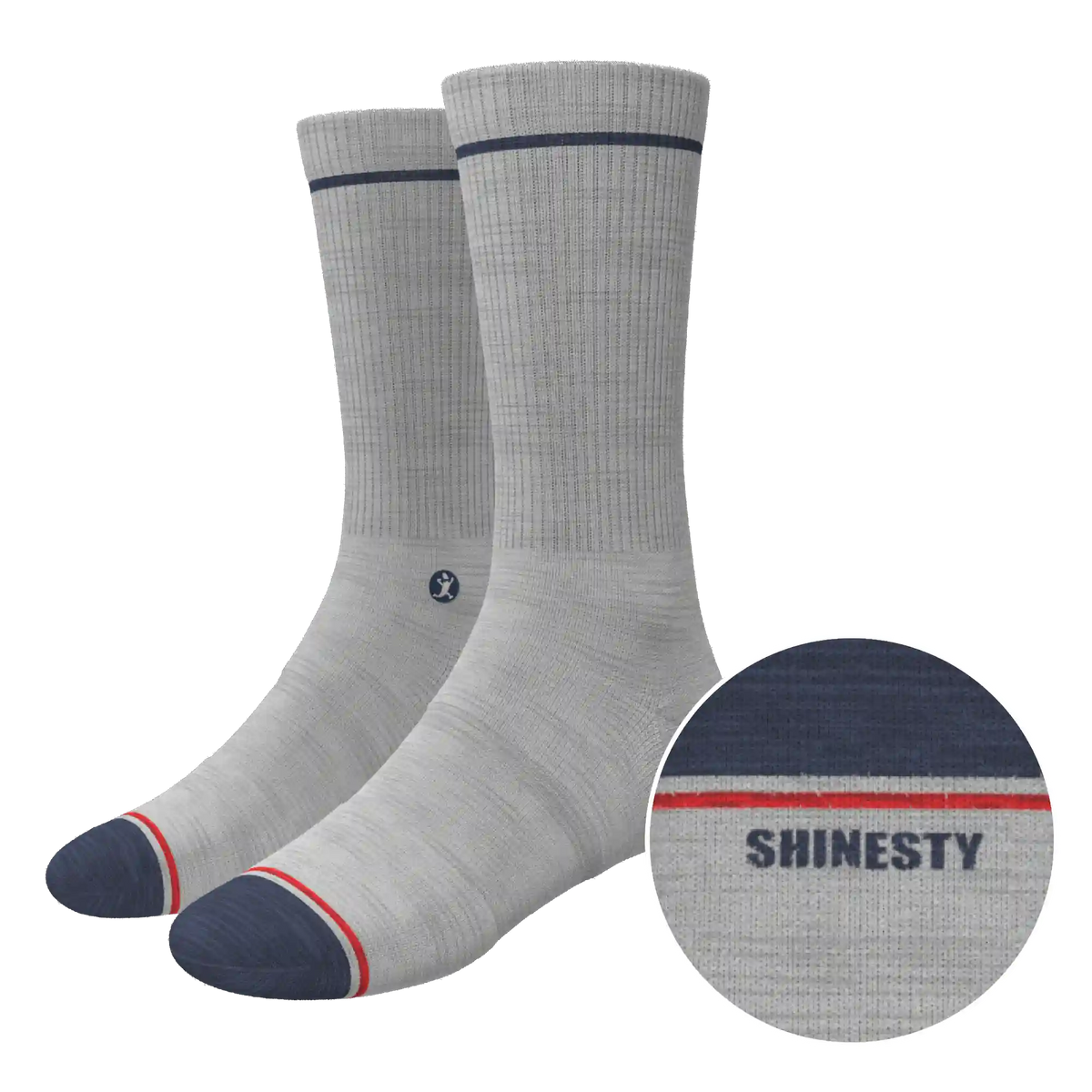 The Pebble | Grey Heel Hammock™ Crew Socks
