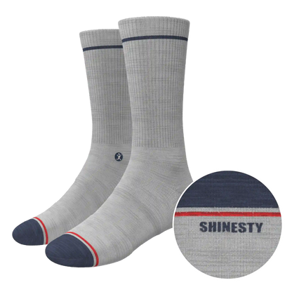 The Pebble | Grey Heel Hammock™ Crew Socks